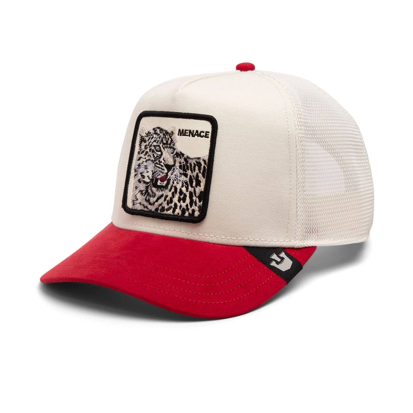 Goorin Bros Suede Snow Leopard {Menace} Trucker (Red)