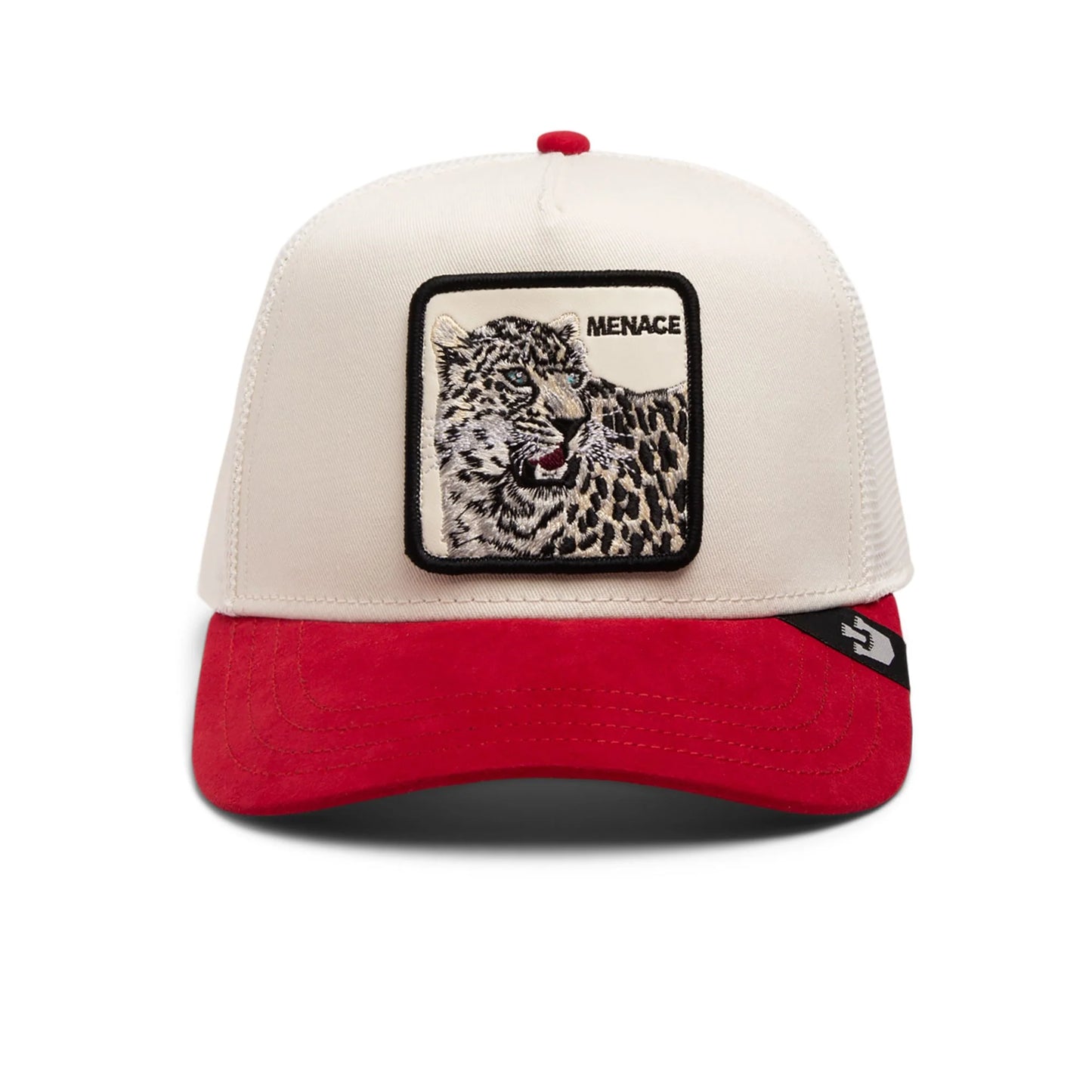 Goorin Bros Suede Snow Leopard {Menace} Trucker (Red)