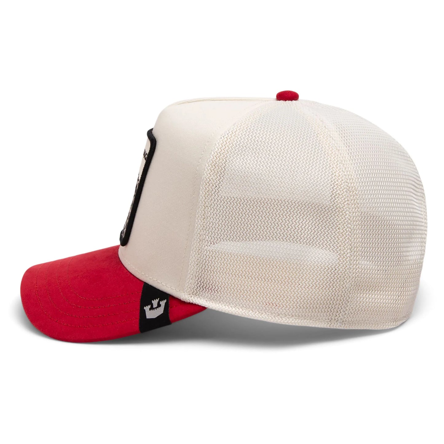 Goorin Bros Suede Snow Leopard {Menace} Trucker (Red)