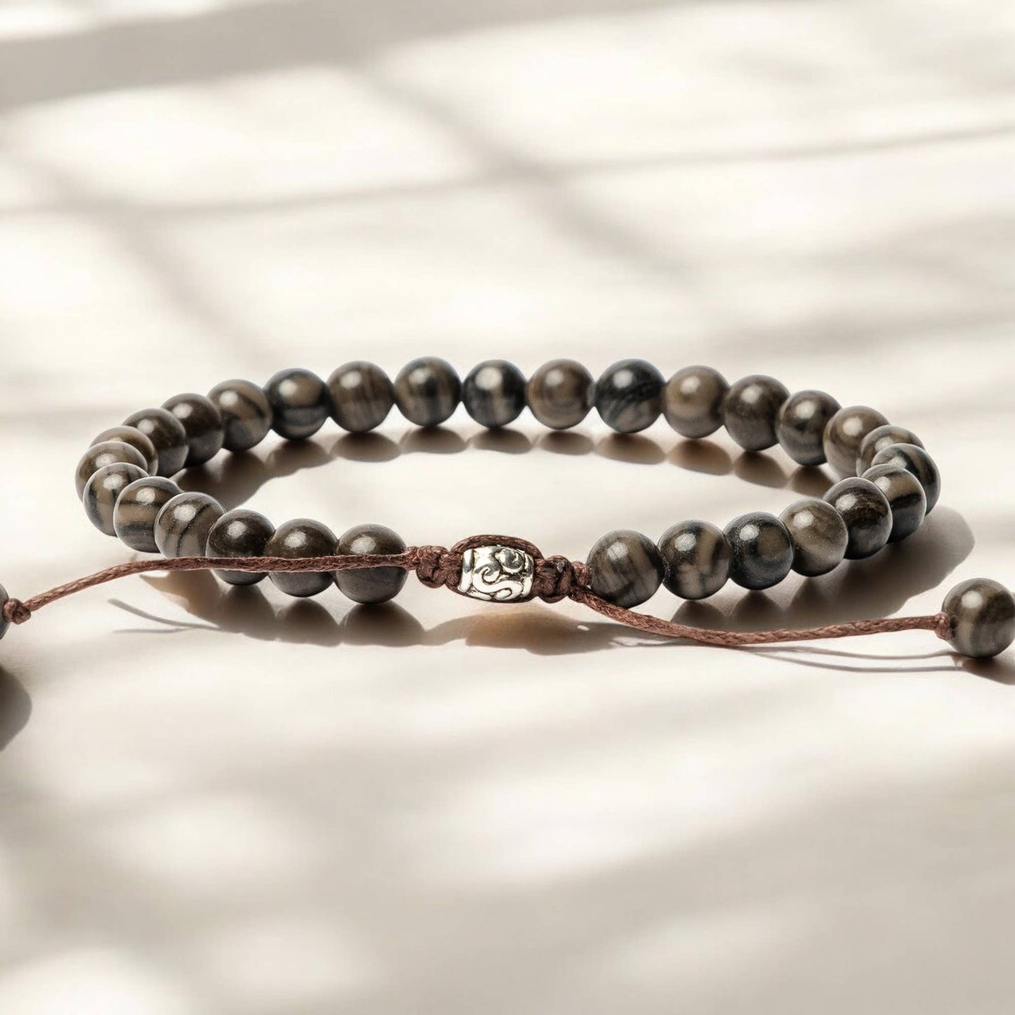 Men's Black Jasper Bracelet