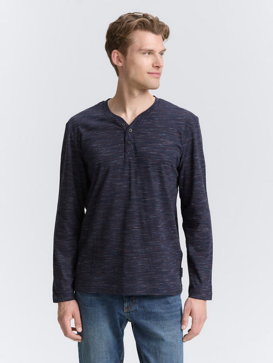 Patrice Long Sleeve Shirt (Spacedye Navy)