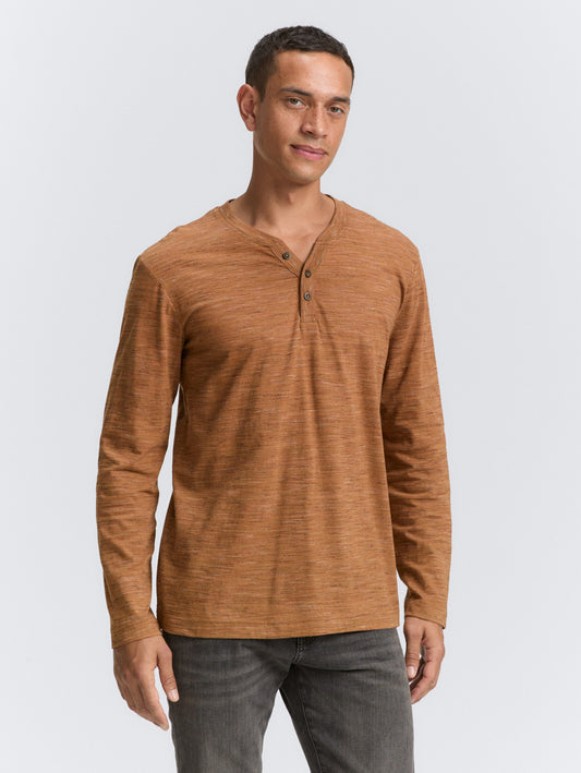 Patrice Long Sleeve Shirt (Spacedye Rust)