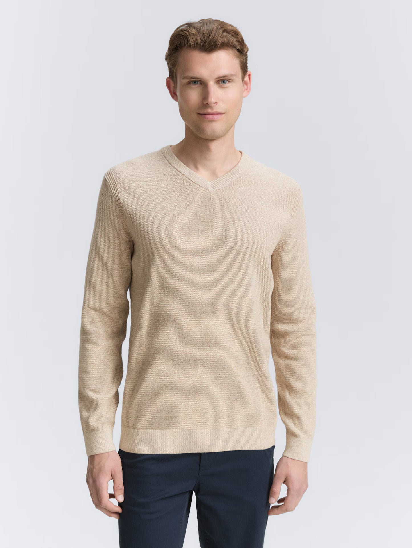 Jove V-neck Sweater (Tan)