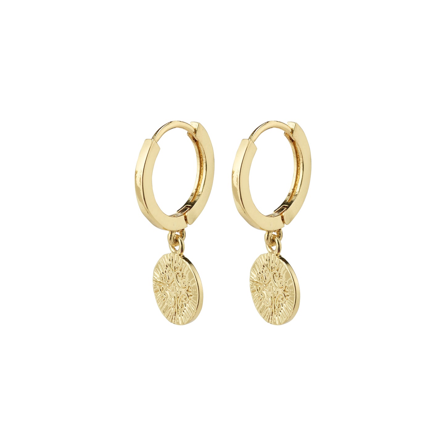 Nomad Coin Huggie Hoops (Gold)