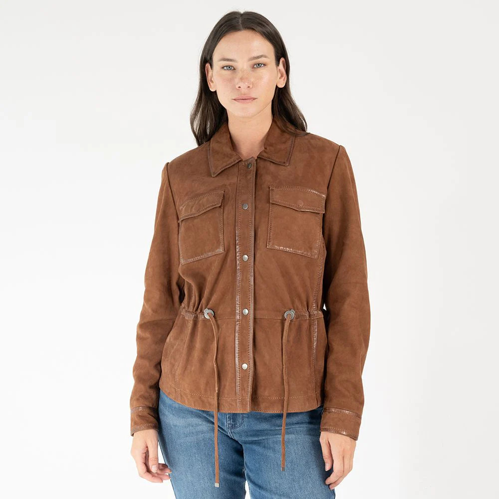 Amaly Leather Jacket (Brown)