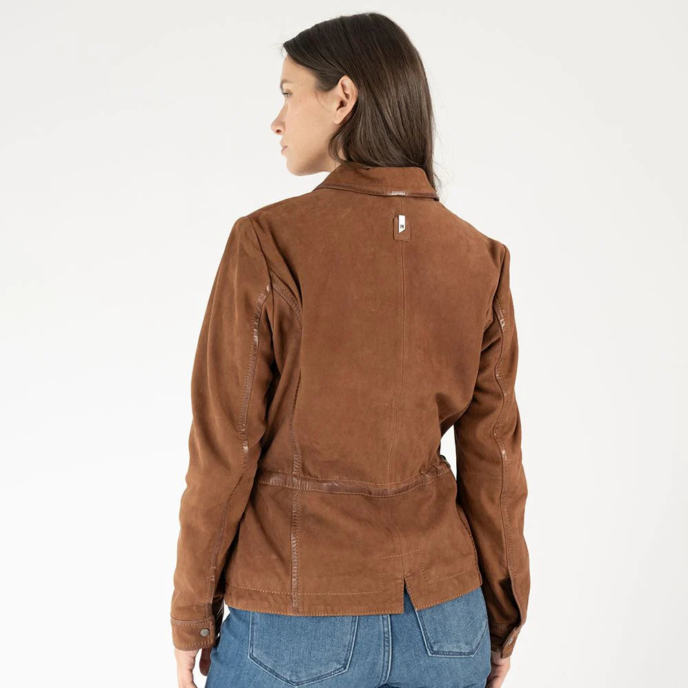 Amaly Leather Jacket (Brown)