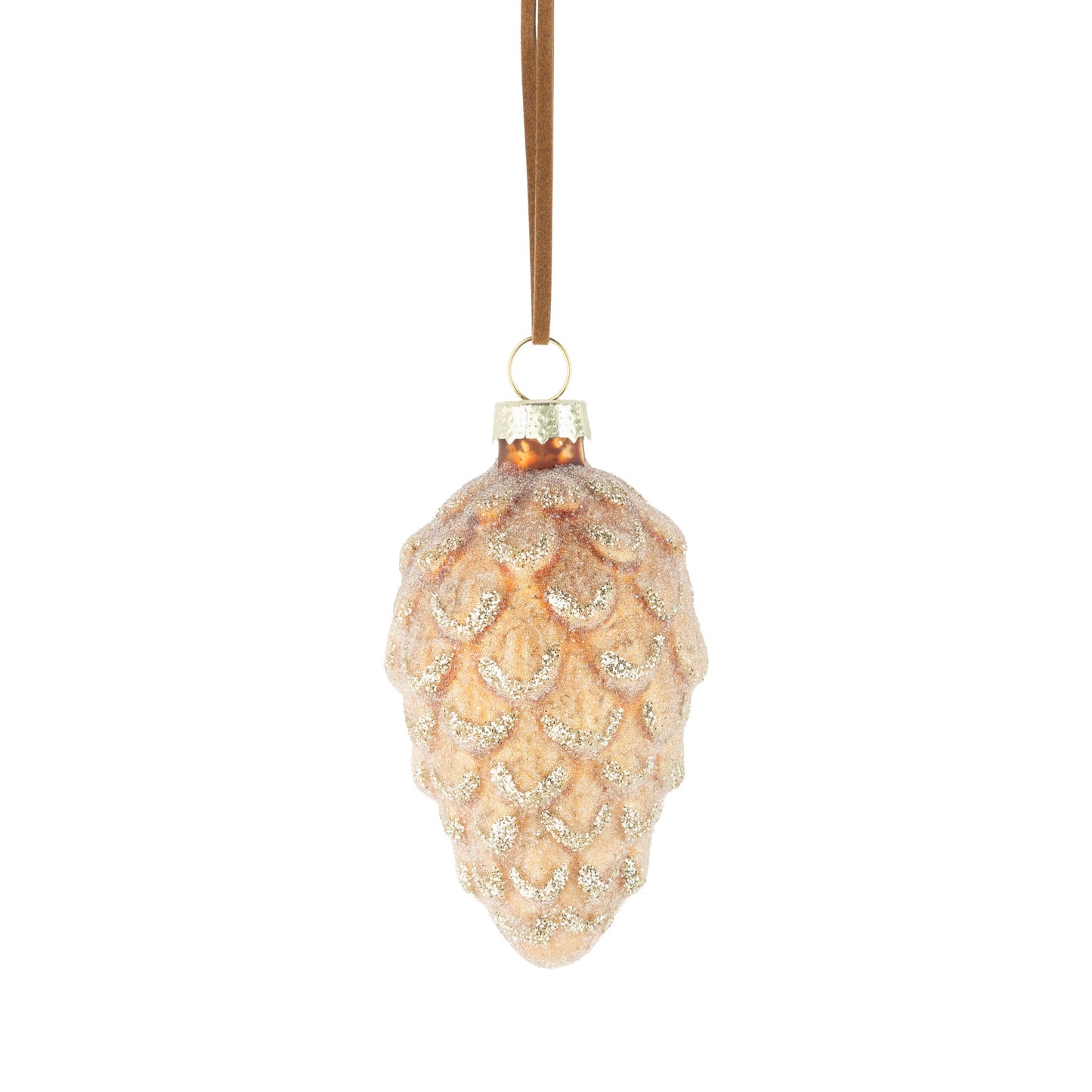Glass Shimmery Pinecone Ornament