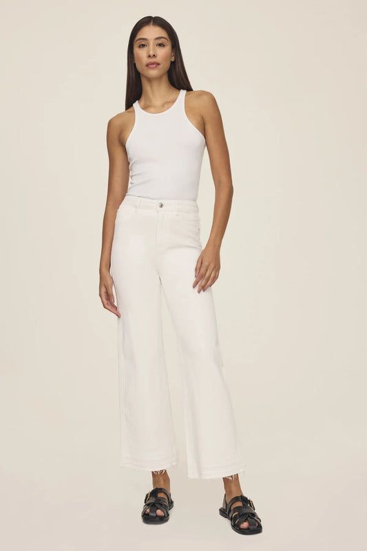 ICN Cropped Wide Leg Jean (Optic)