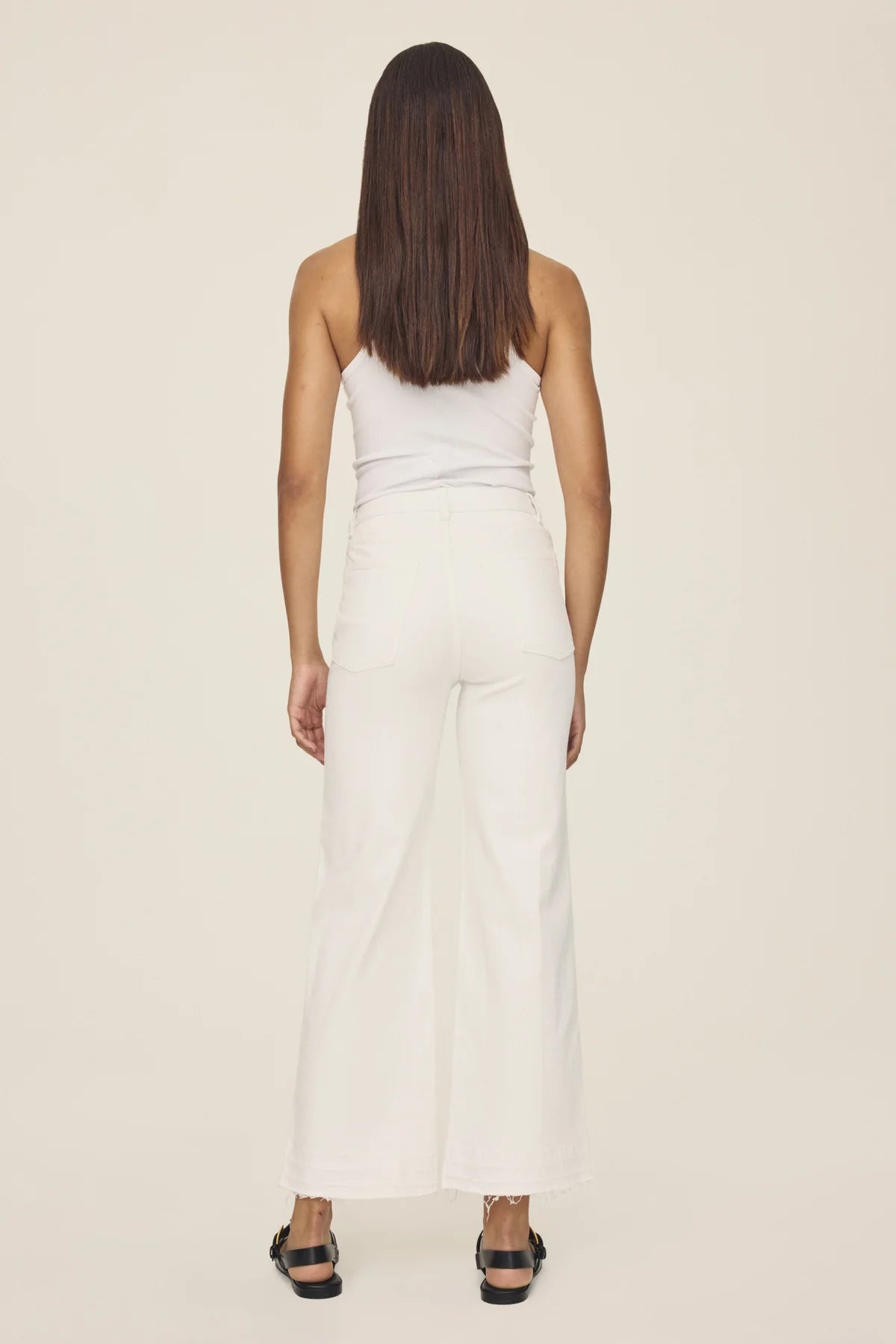 ICN Cropped Wide Leg Jean (Optic)