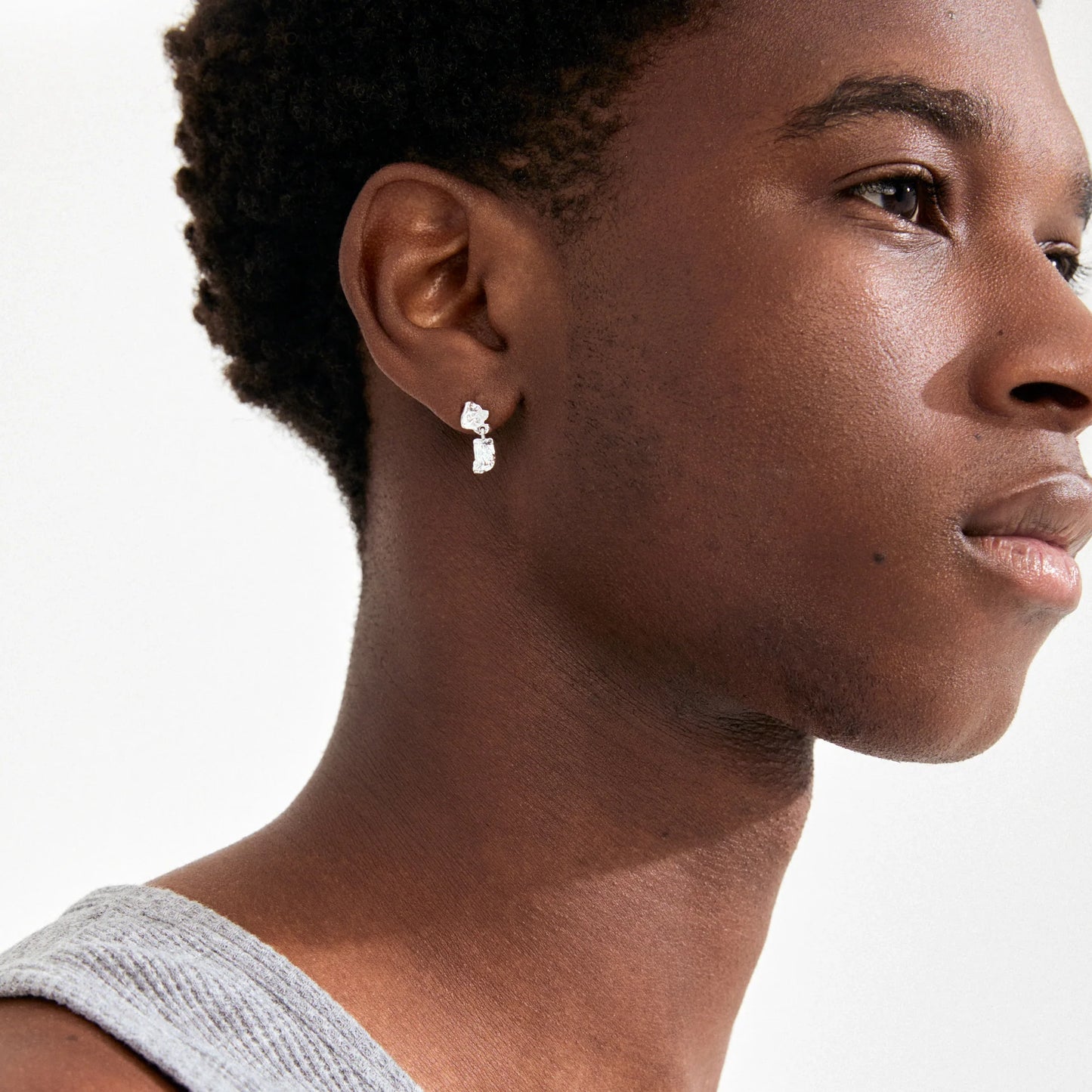 Ami Mini Drop Earrings (Silver)