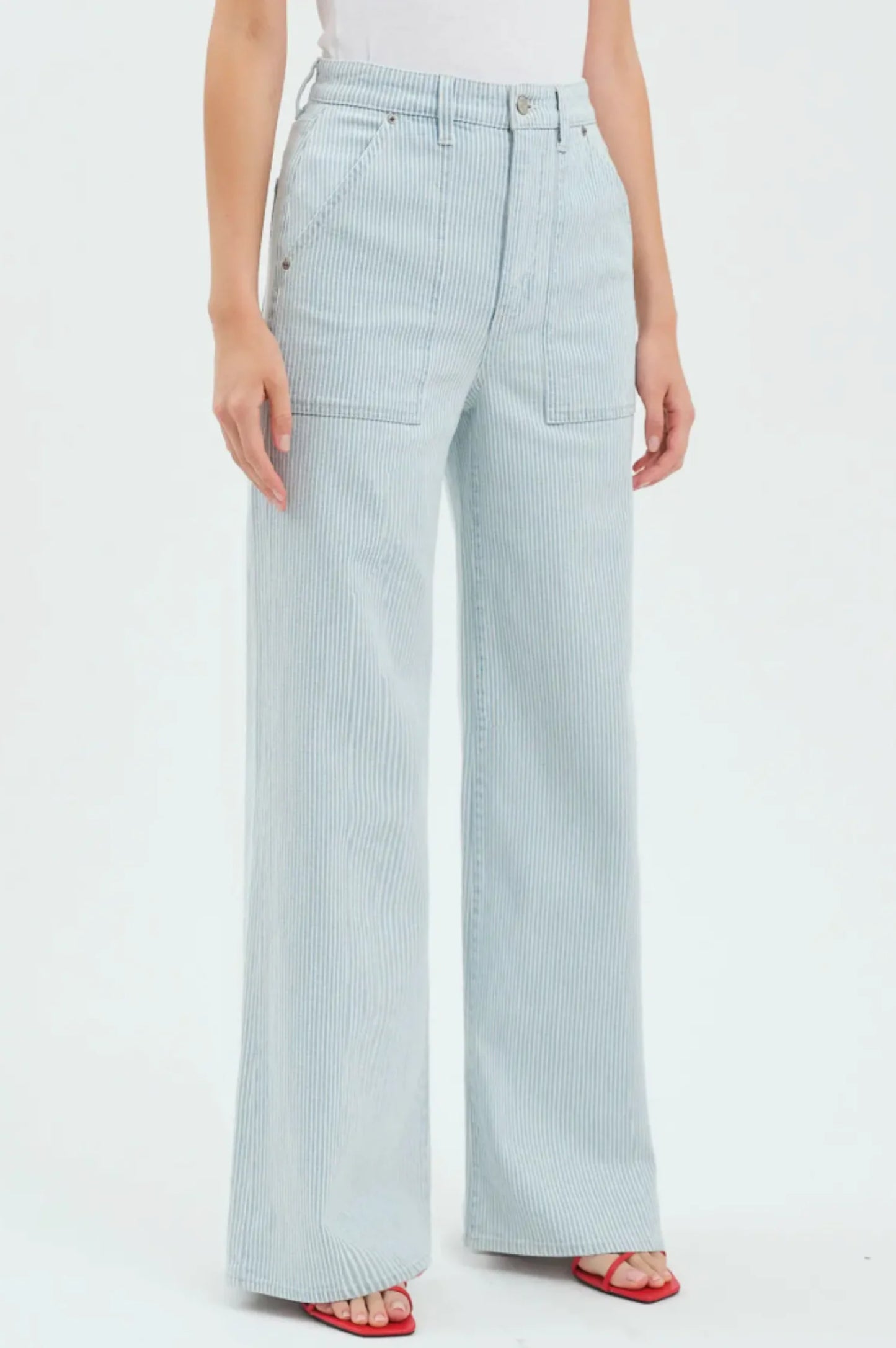 DAZE Far Out Utility Wide Leg (Blue Bell Stripe)