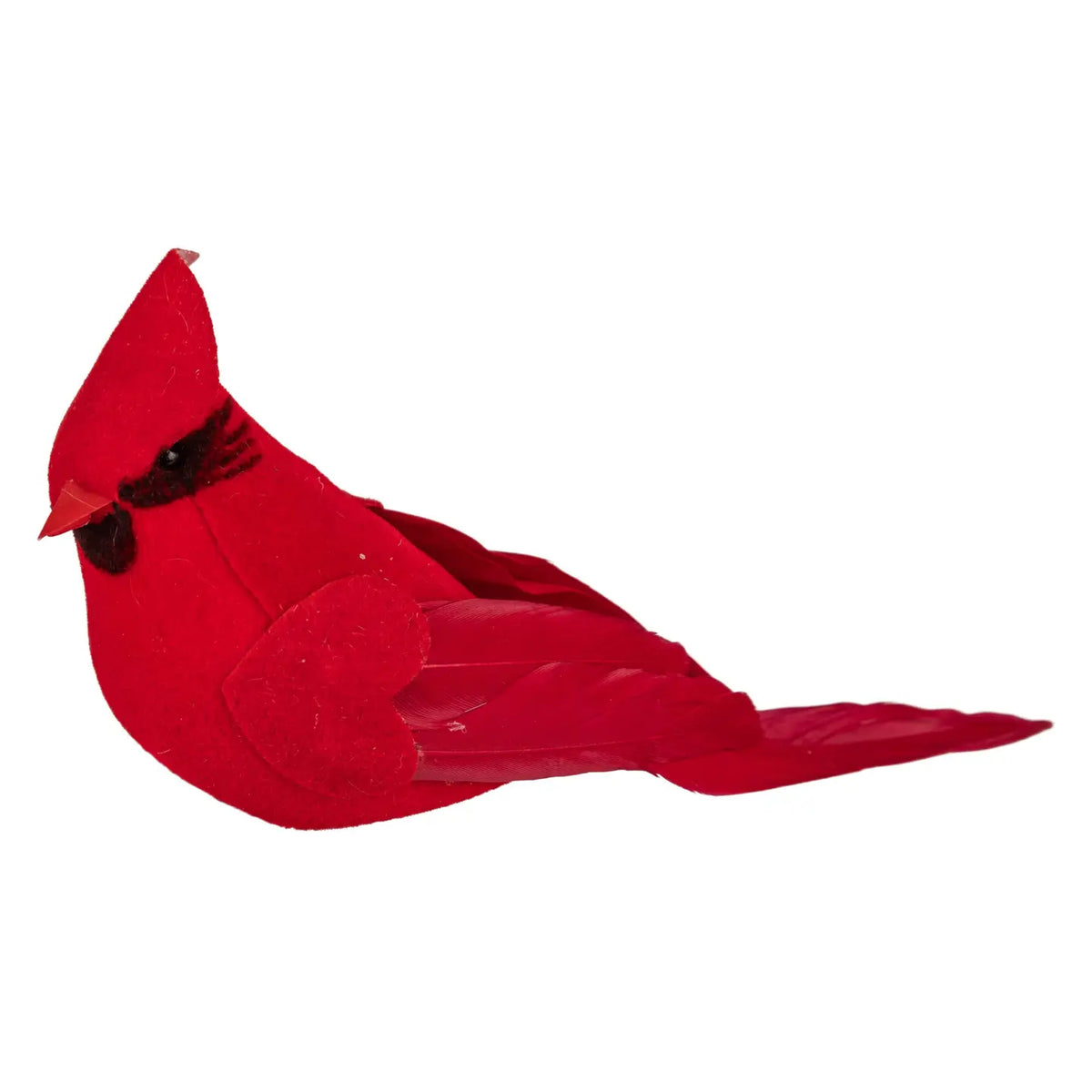 Red Velvet Cardinal Clip Ornament (4.75 in)