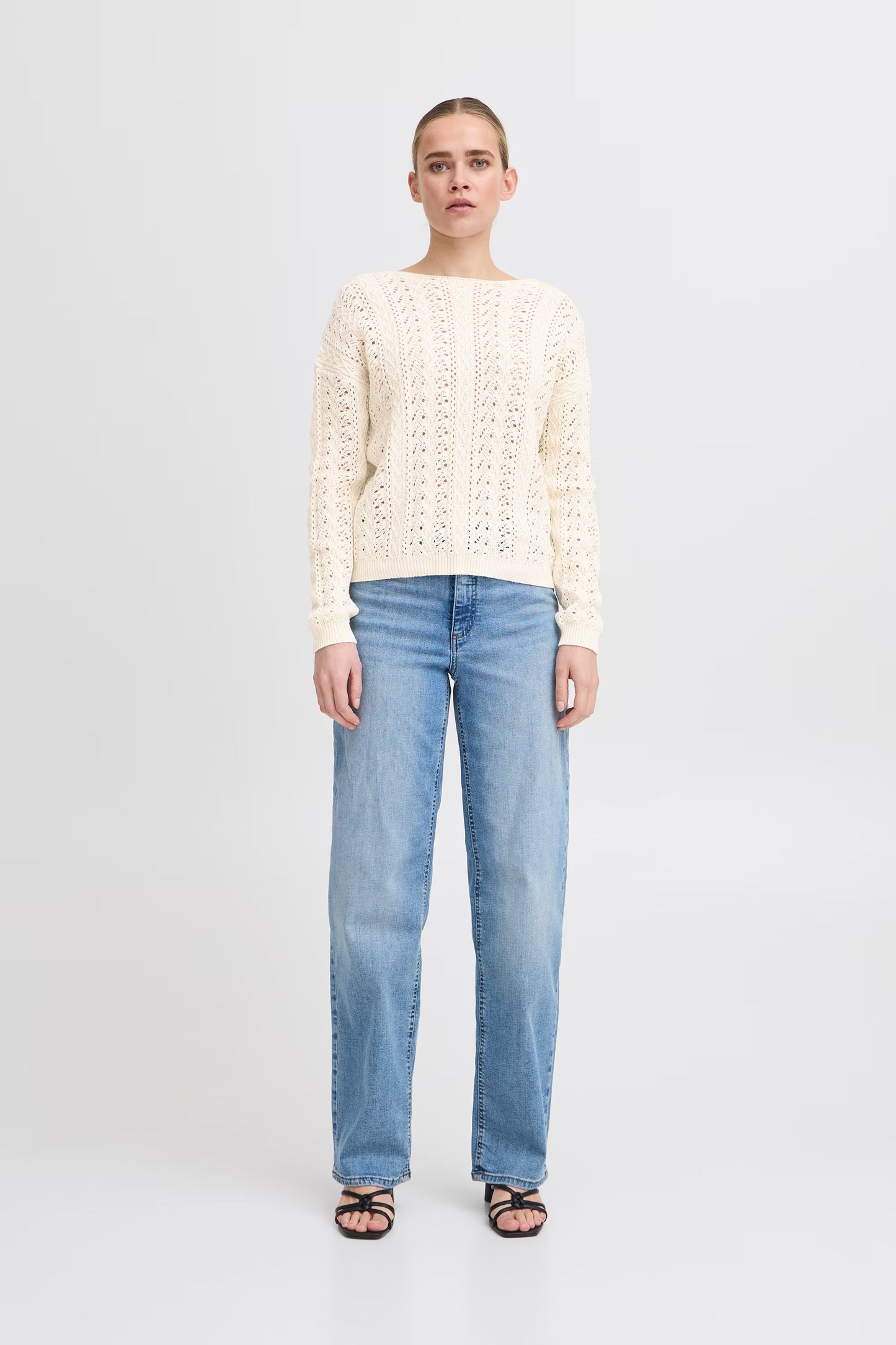 Ihbesiane Knitted Pullover (White)