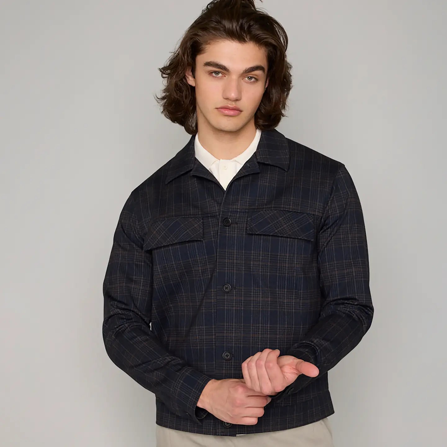 Hedge Woven Overshirt (Black/Multi)