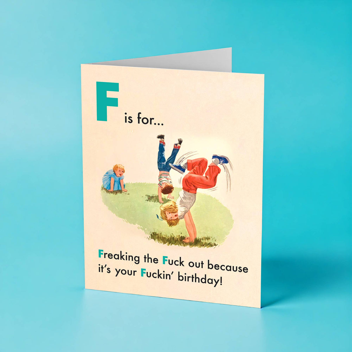 Funny Birthday Card – FREAKING OUT – Retro Sassy Humor