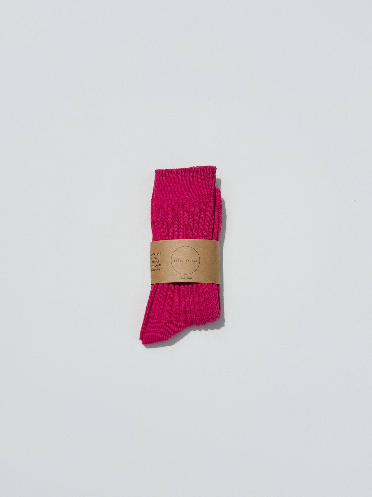 Ribbed Cotton High Socks Orchid