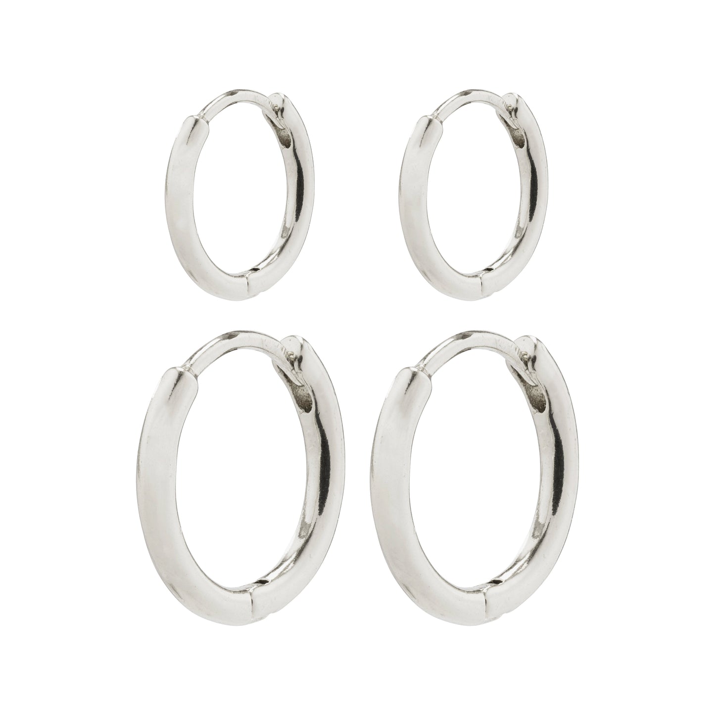 Ariella Hoop Earrings 2-in-1 Set (Silver)