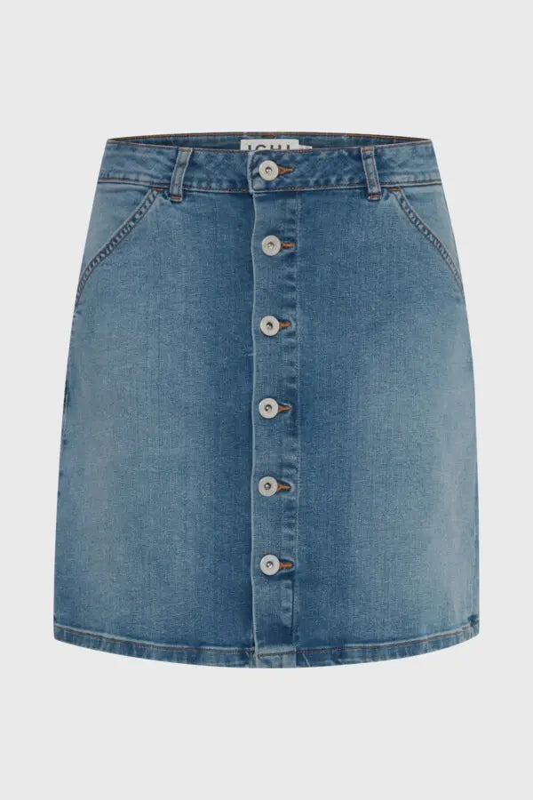 Ihtwiggy Denim Skirt (Light Blue Washed)