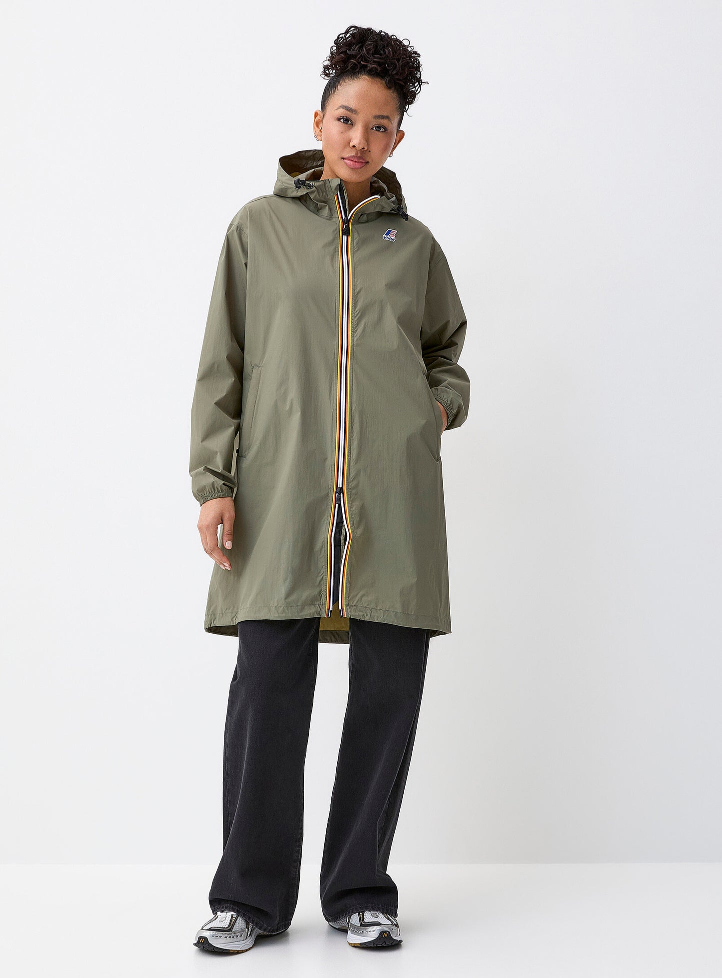 Eiffel East Packable Full Length Rain Jacket (Green Lichen)