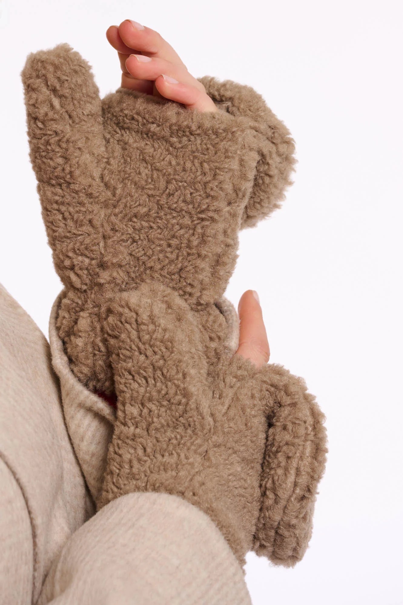 Aleida Teddy Gloves (Toffee)