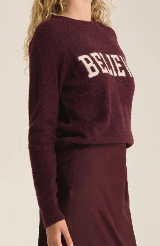 Lizzy Sweater (Berry Wine)