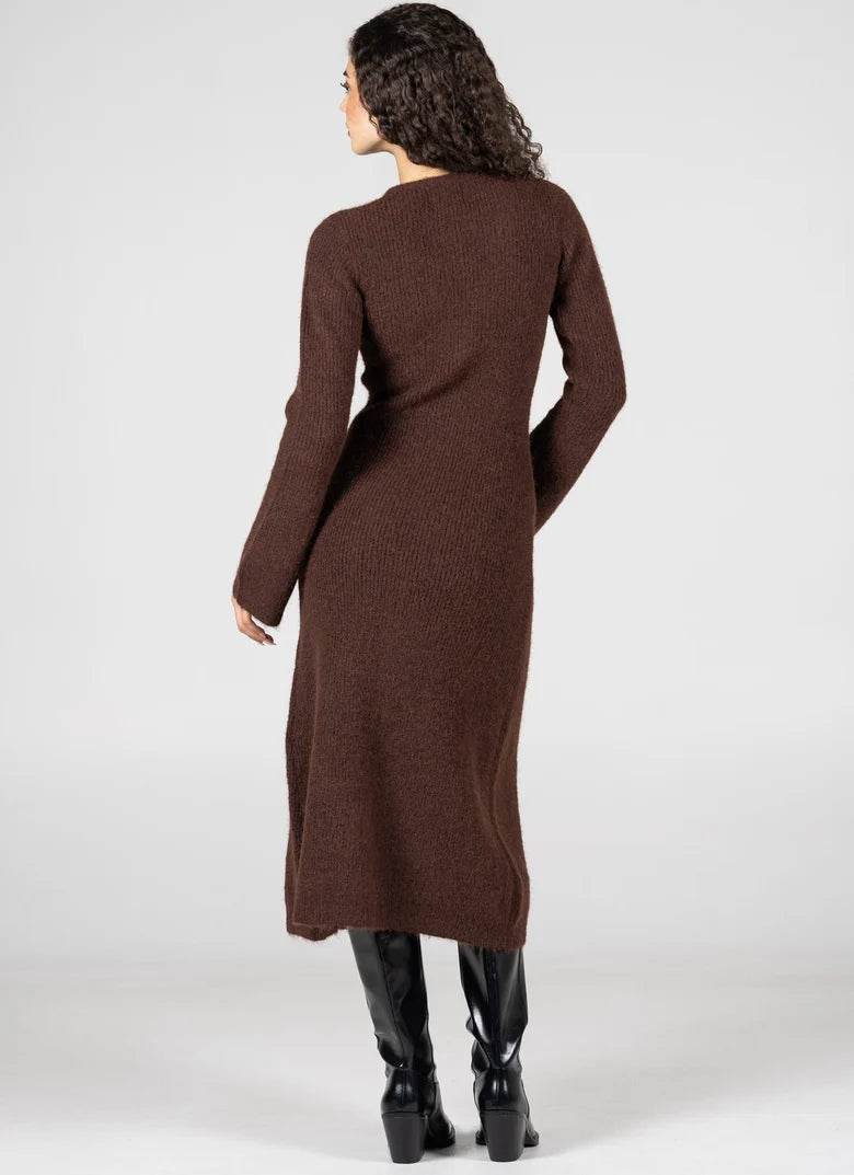 C'est Moi Cher Sweater Cardi/Dress (Coffee)