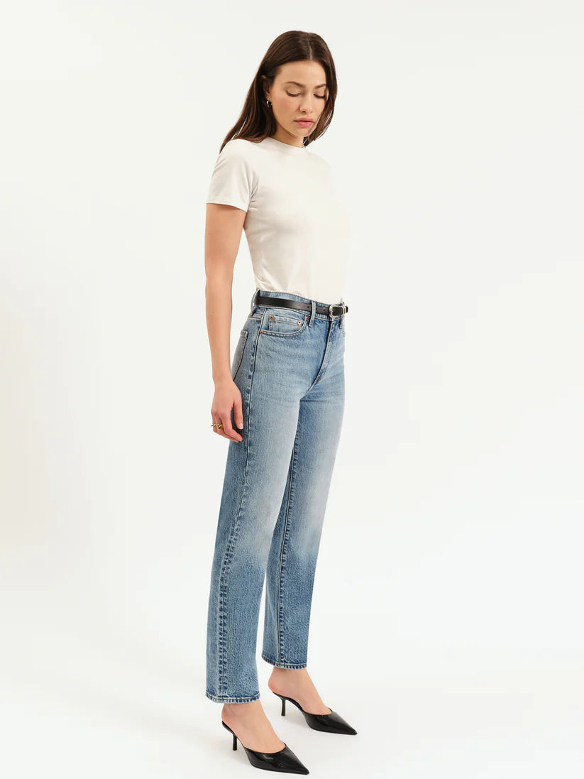 DAZE Smarty Pants High Rise Slim Straight (Face to Face)