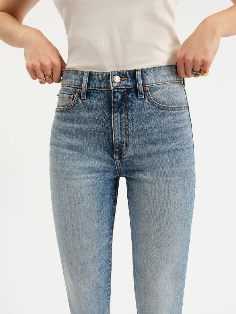 DAZE Smarty Pants High Rise Slim Straight (Face to Face)