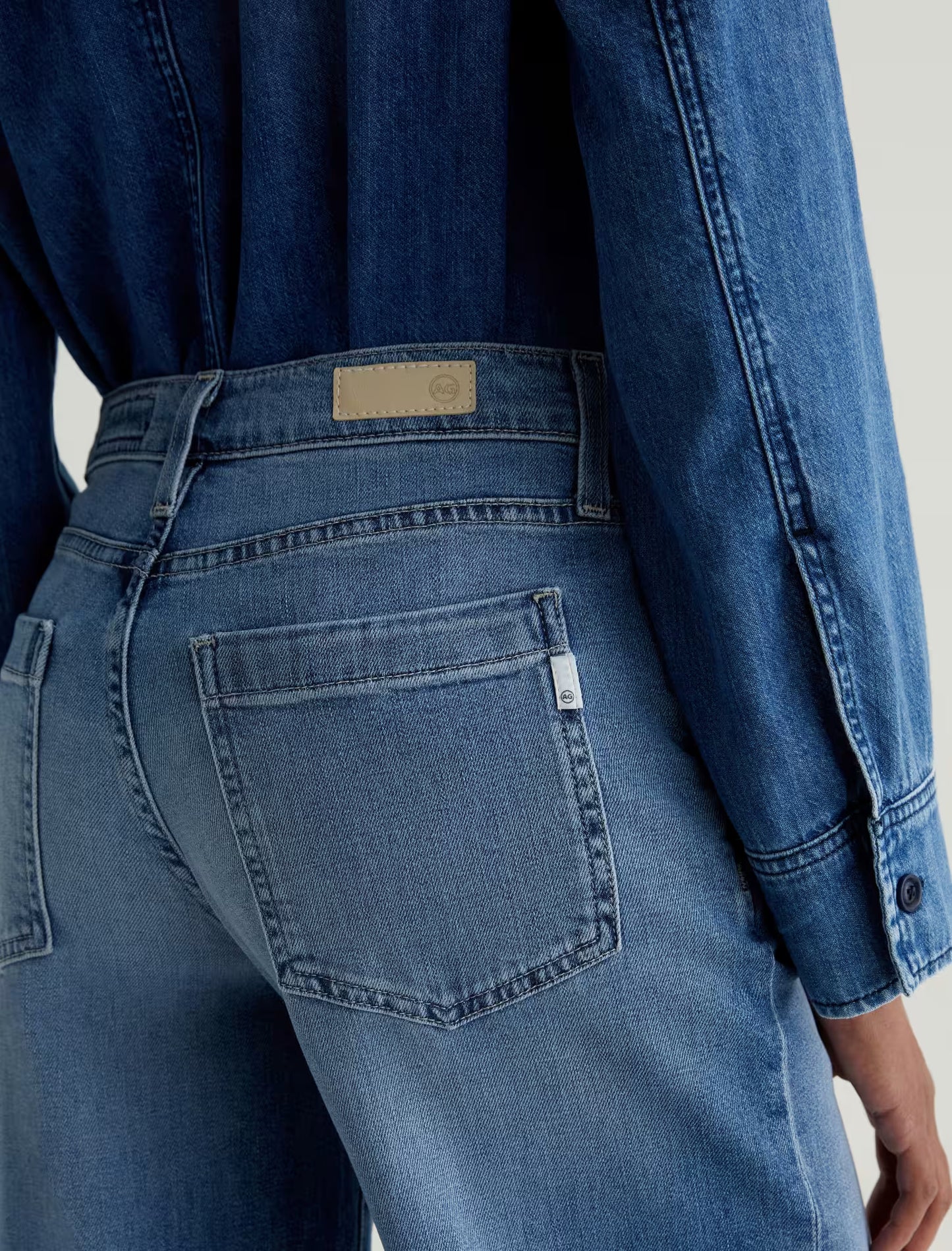AG Stella Low Slung Palazzo Jeans (Nautical Mile)