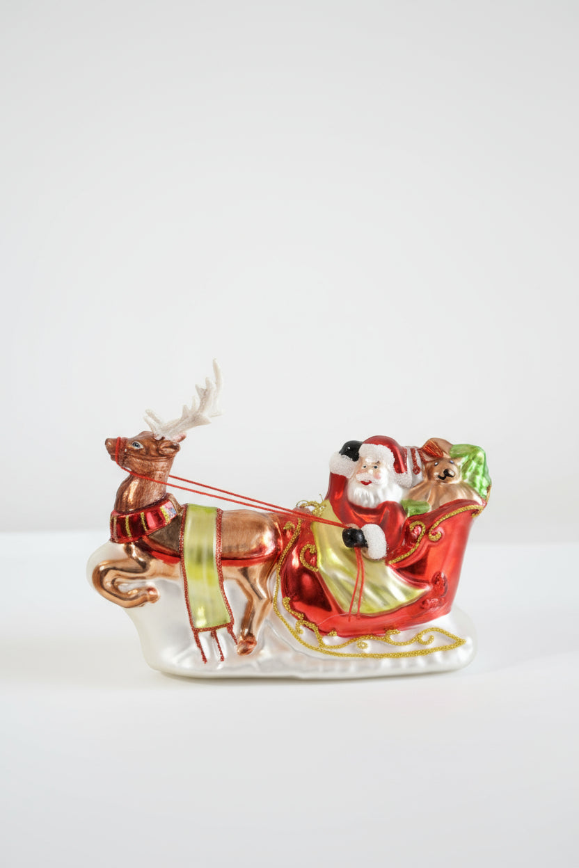 Santa Sleigh Ornament XS9693
