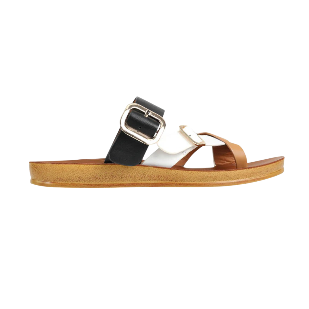 Los Cabos Dany Sandal (Back/White/Tan)