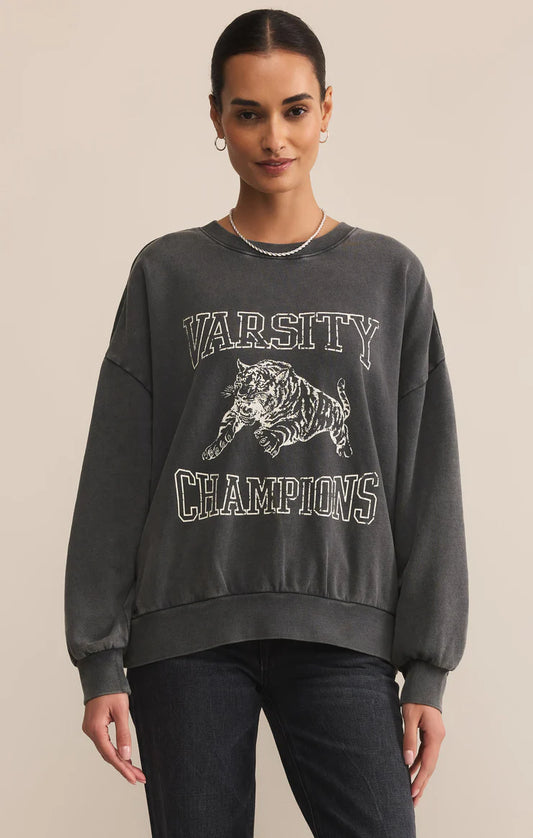 Varsity Sunday Sweatshirt (Black Sand)