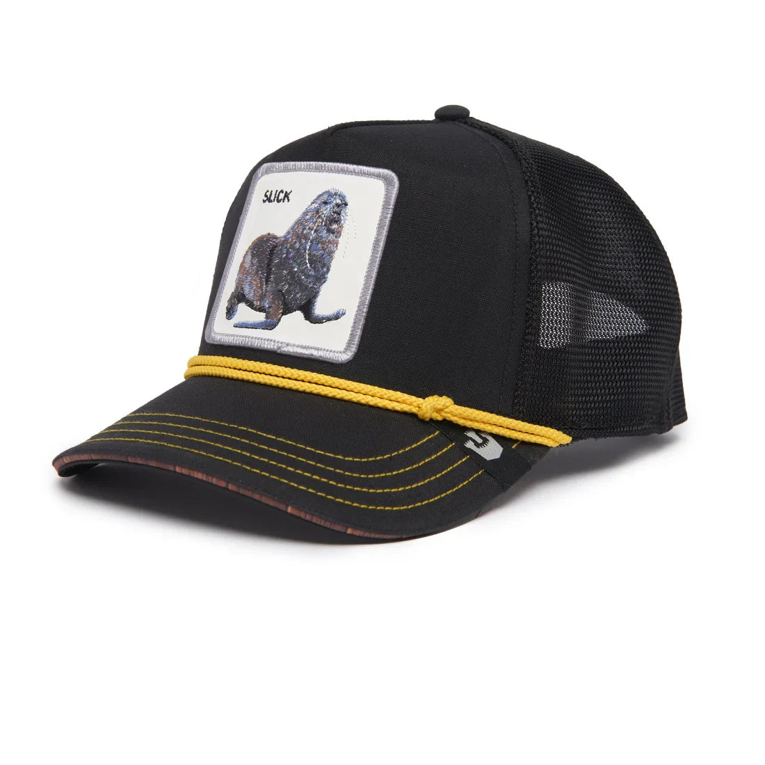 Goorin Bros Seal Of Approval {Slick} Trucker Hat (Black)