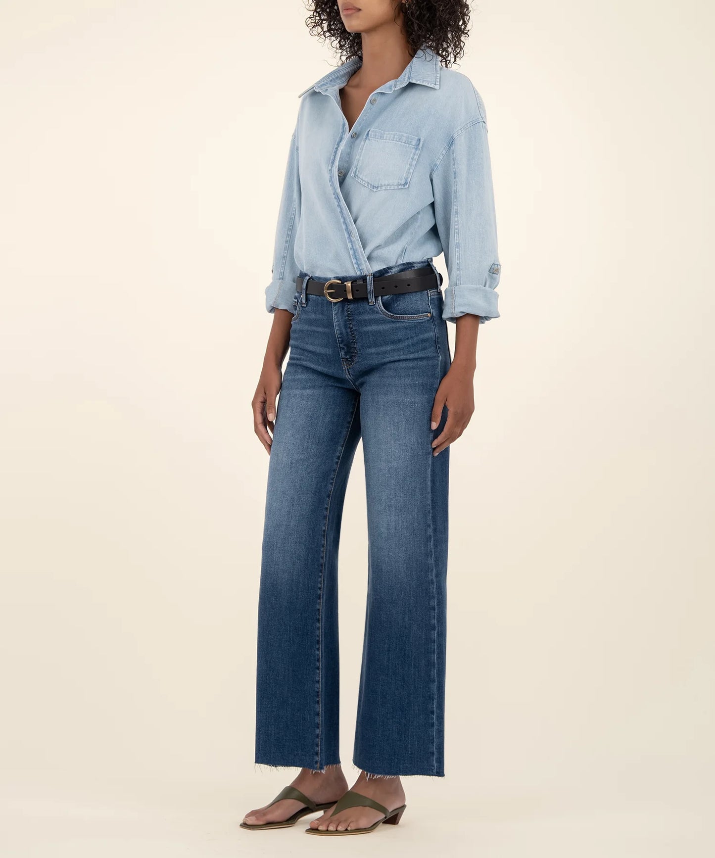 Meg High Rise Wide Leg Jean (Inexhaustible)