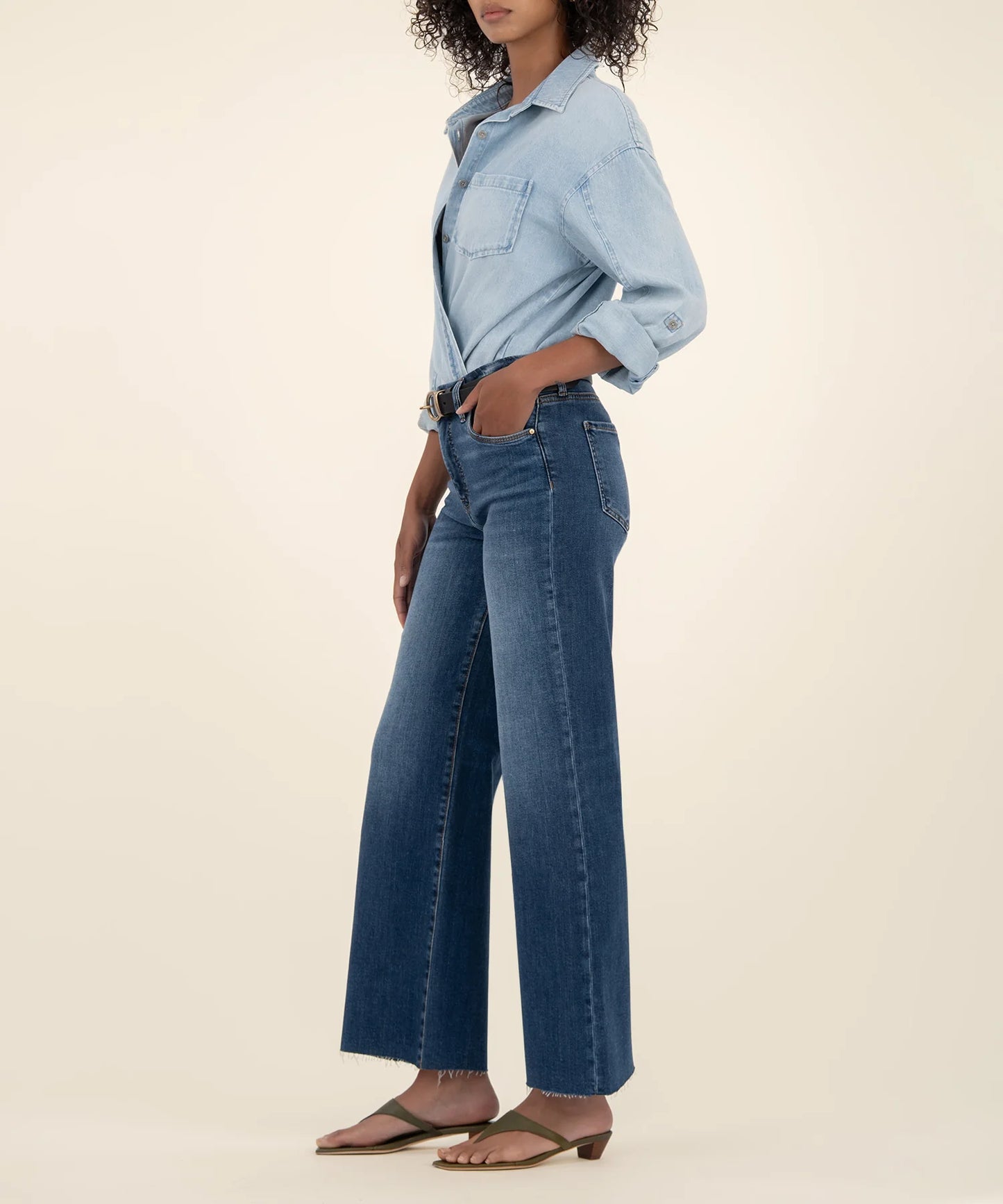 Meg High Rise Wide Leg Jean (Inexhaustible)