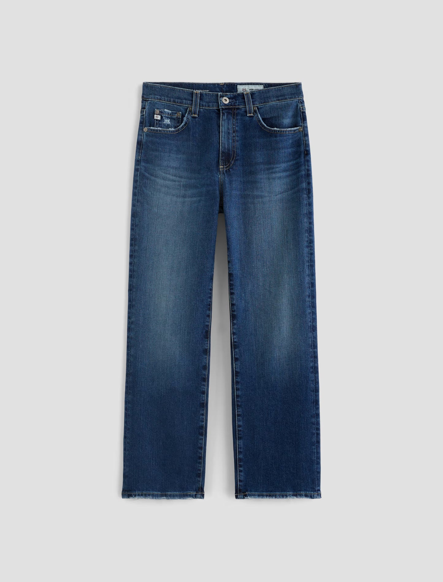 AG Brinley Crop Mid-Rise Straight Jeans (7 Years La Jolla)