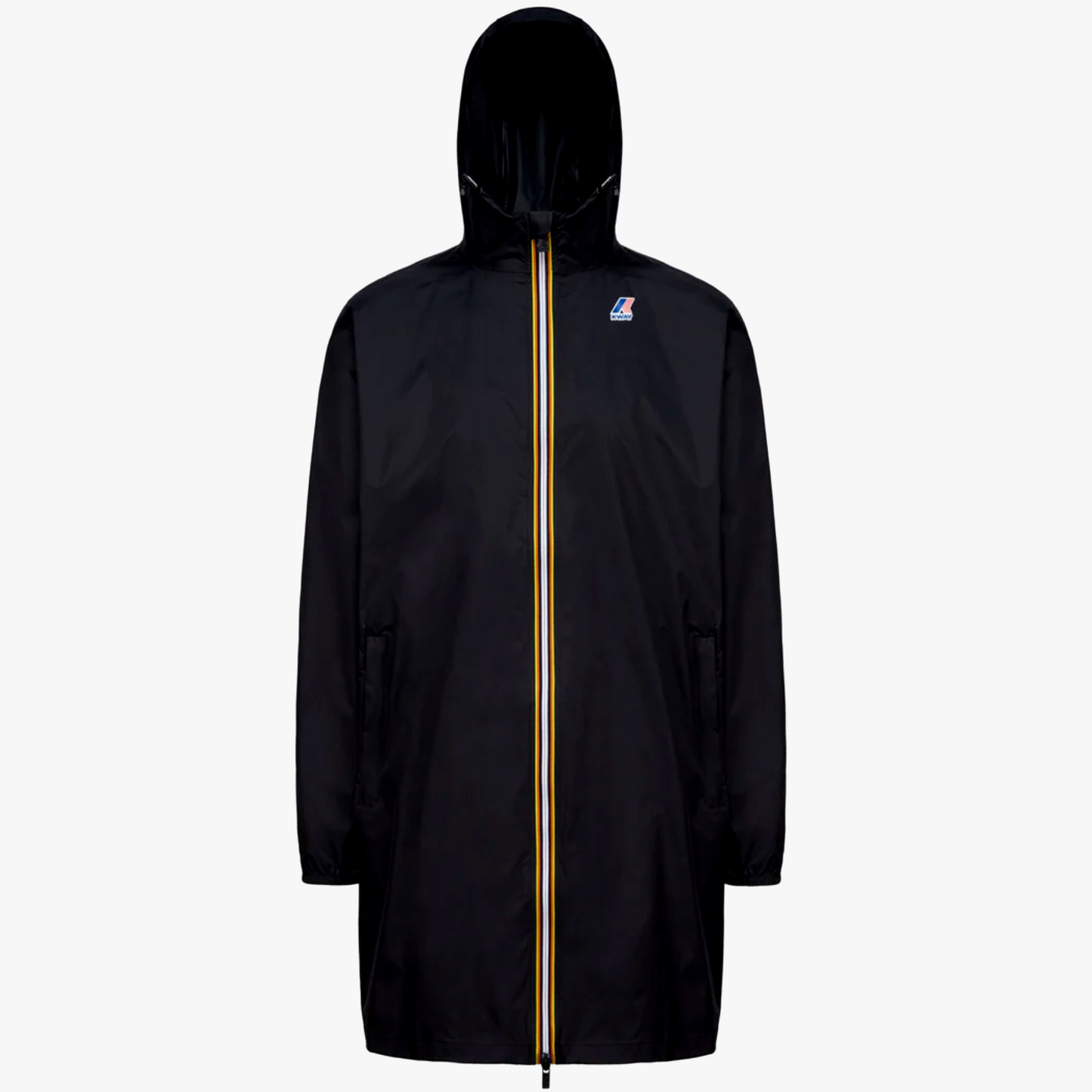 Eiffel Packable Unisex Long Rain Jacket (Black Pure)