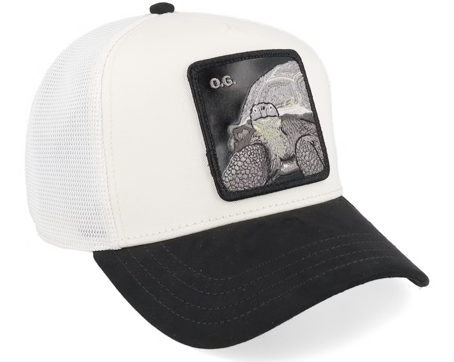 Goorin Bros Suede Tortoise {OG} Trucker Cream/Black