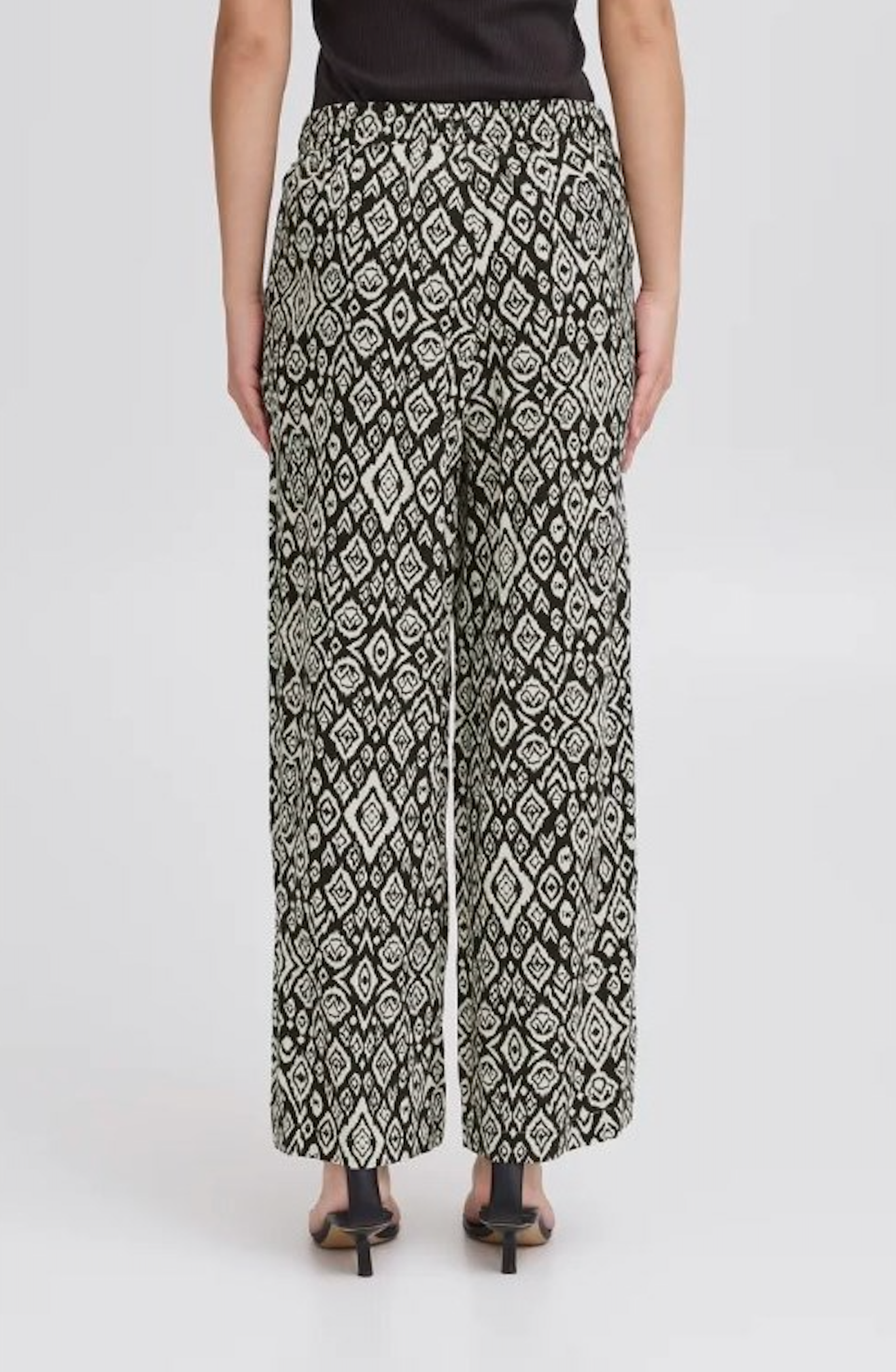Ihlinno Linen Ikat Pants (Black/White)