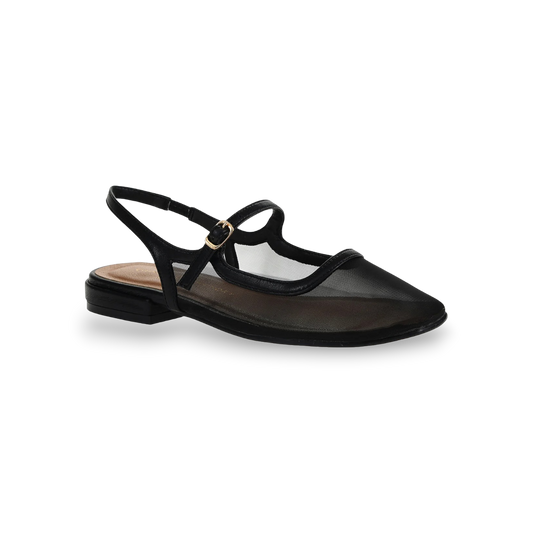Vila Slingback Flat (Black)