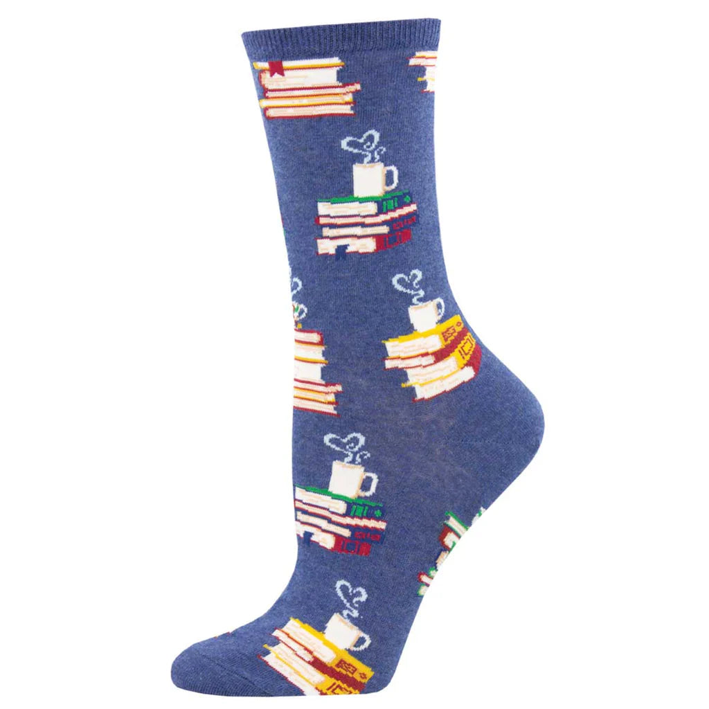 Love Stories Blue Heather Women's Crew Socks