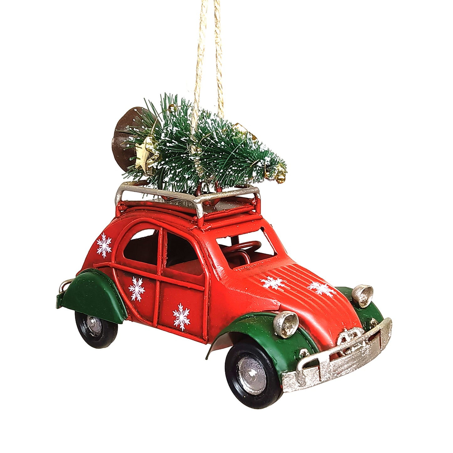 Vintage-Style Metal Car Ornament