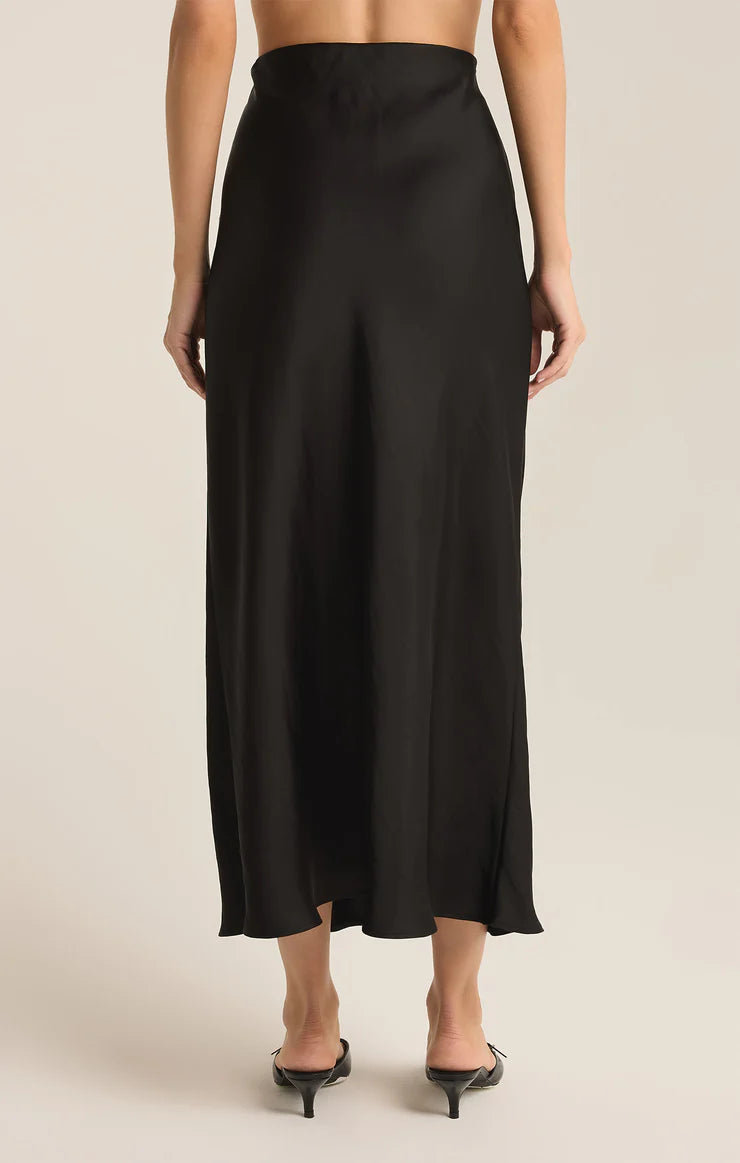 Europa Luxe Midi Skirt (Black)