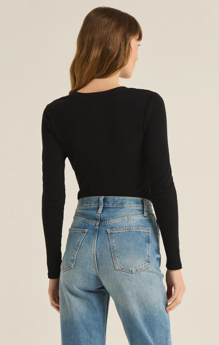 Sirena Long Sleeve Tee (Black)