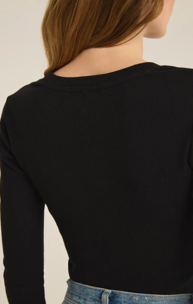 Sirena Long Sleeve Tee (Black)
