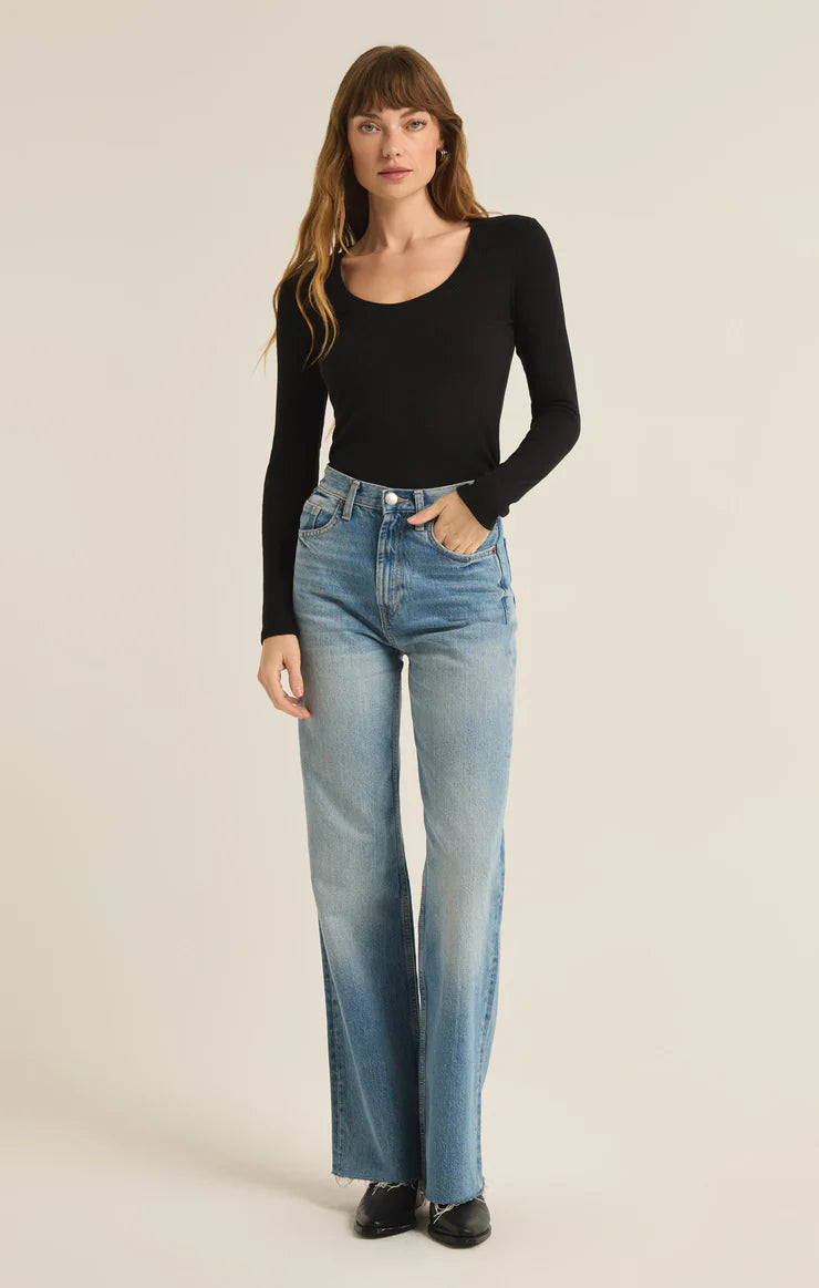 Sirena Long Sleeve Tee (Black)