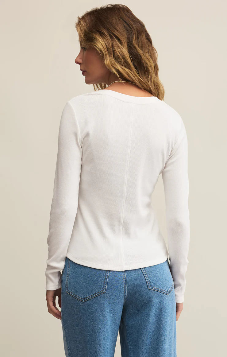 Sirena Long Sleeve Tee (White)