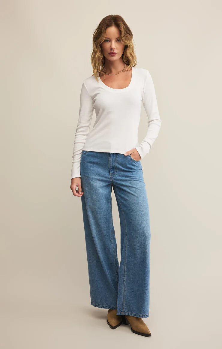 Sirena Long Sleeve Tee (White)