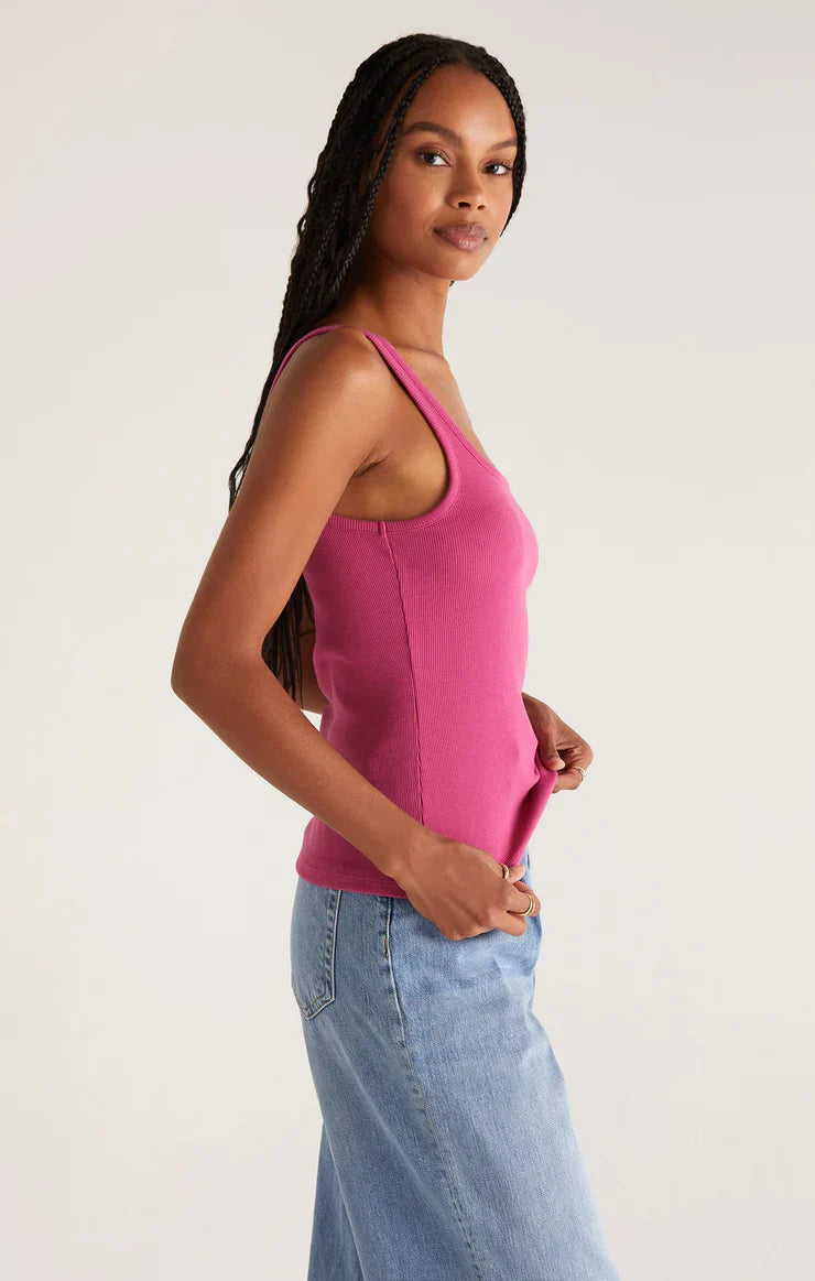 Audrey Ribbed Tank (Sweet Plum)