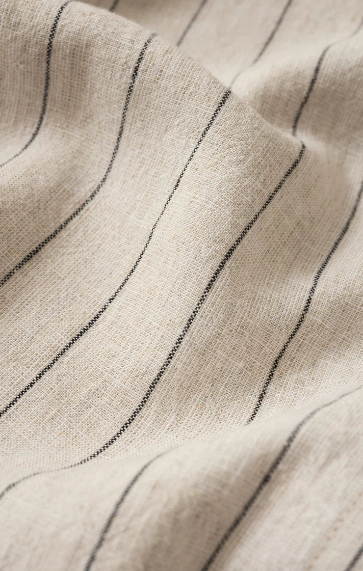 Alfie Striped Button Up (Linen)